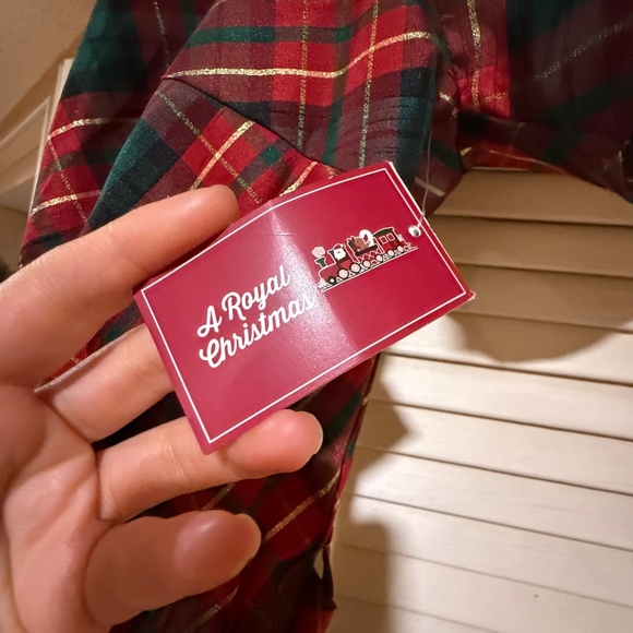 Gymboree Christmas Plaid Dupioni A-Line Wrap Midi Ruffle Dress Sz 2XL Adult 2963 - Picture 6 of 11